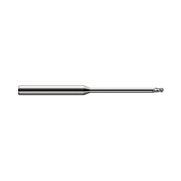 Harvey Tool 0.0620 in. 1/16 Cutter dia. x 0.0930 in. 3/32 x 0.95in. Reach Carbide Ball End Mill, 4 Flutes 752262 - main